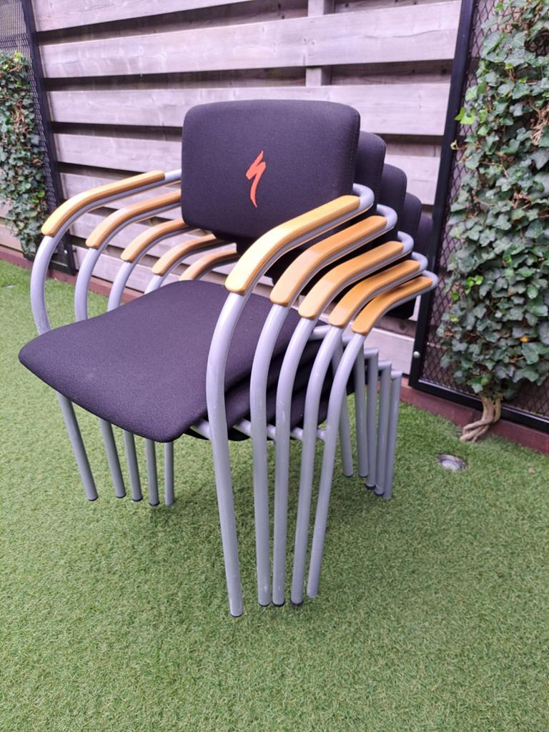LANDE STOELEN/VERGADERSTOELEN, Huis en Inrichting, Stoelen, Ophalen, Zwart, Zo goed als nieuw, Stof