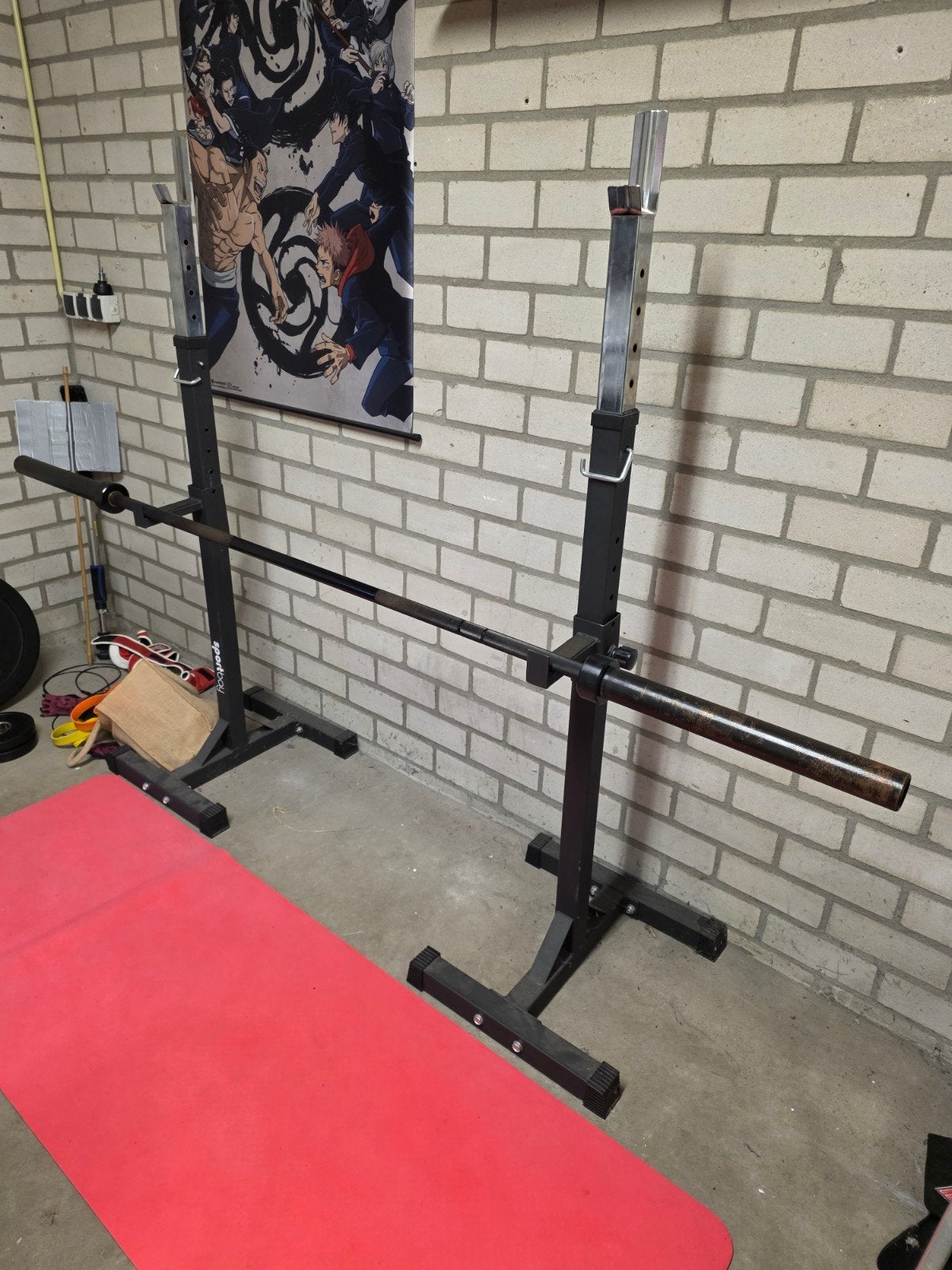 Sportstech Verstelbare Fitness Bank & Squat rek, Sport en Fitness, Ophalen, Overige typen, Zo goed als nieuw, Metaal
