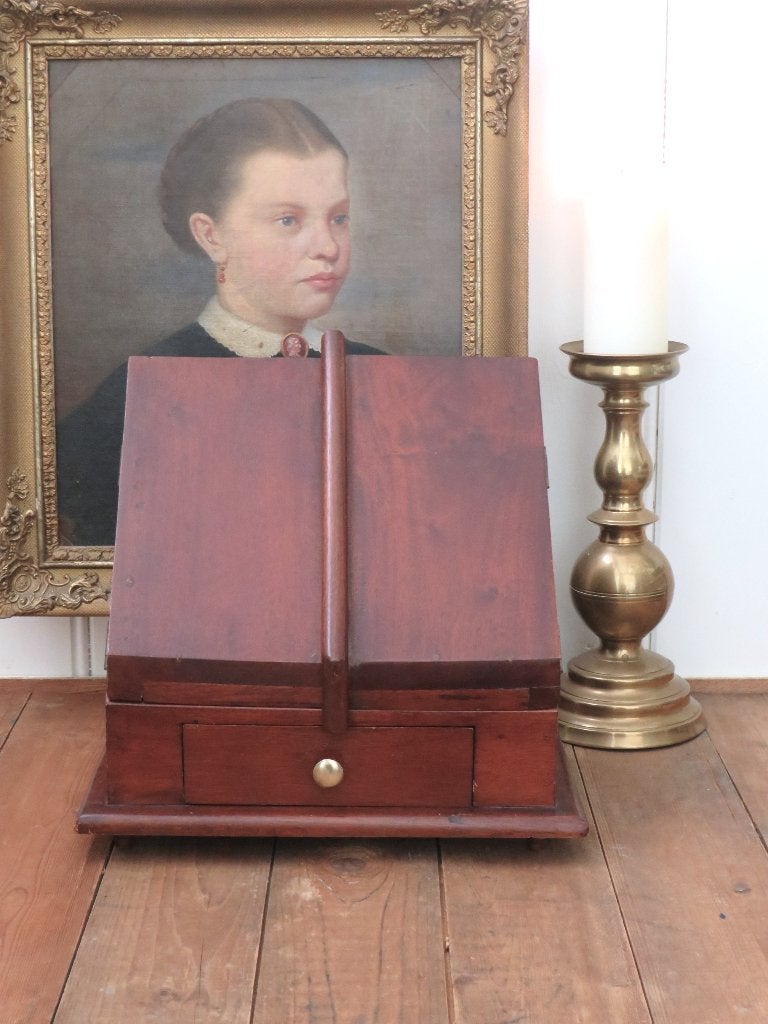 Oud houten notaris-/ bureaukastje, Ophalen of Verzenden