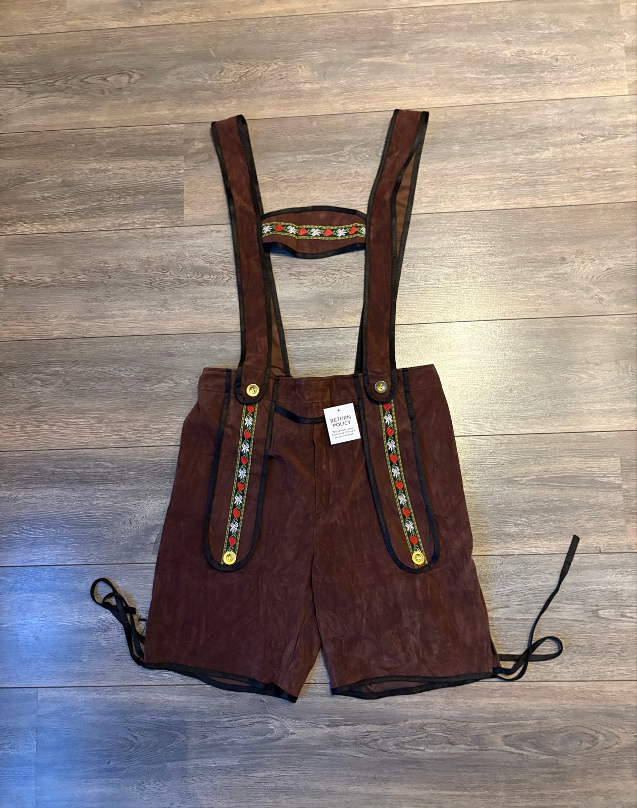 Lederhose Johann Short Darkbrown - Nieuw met prijskaartje, Kleding | Heren, Maat 52/54 (L), Nieuw, Ophalen of Verzenden, Overige thema's