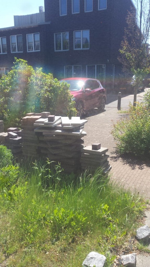 Tuintegels gratis af te halen ZSM, Ophalen, Gebruikt, 10 m² of meer, Beton