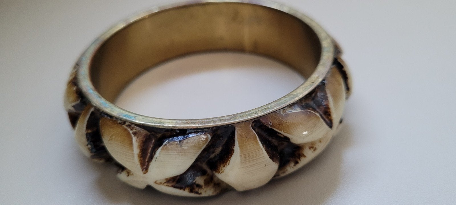 Vintage armband, Sieraden, Tassen en Uiterlijk, Ophalen of Verzenden, Gebruikt, Bruin