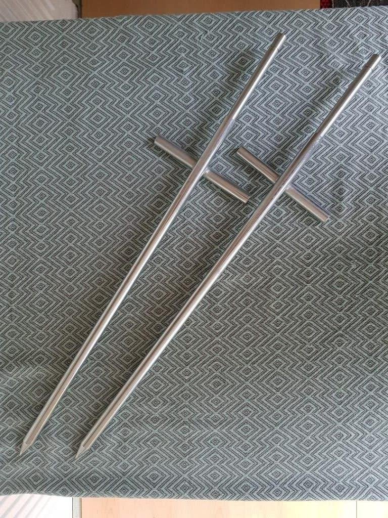 RVS zwaarden 80x18cm LARP, Ophalen, Zo goed als nieuw, Toneelattributen of Onderdelen