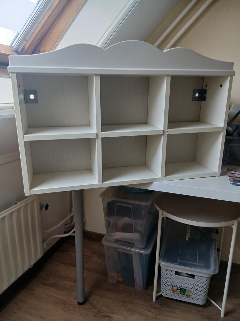 Wit wandkastje met vakjes - 74x20x48 cm, Met plank(en), Gebruikt, Minder dan 25 cm, Minder dan 100 cm