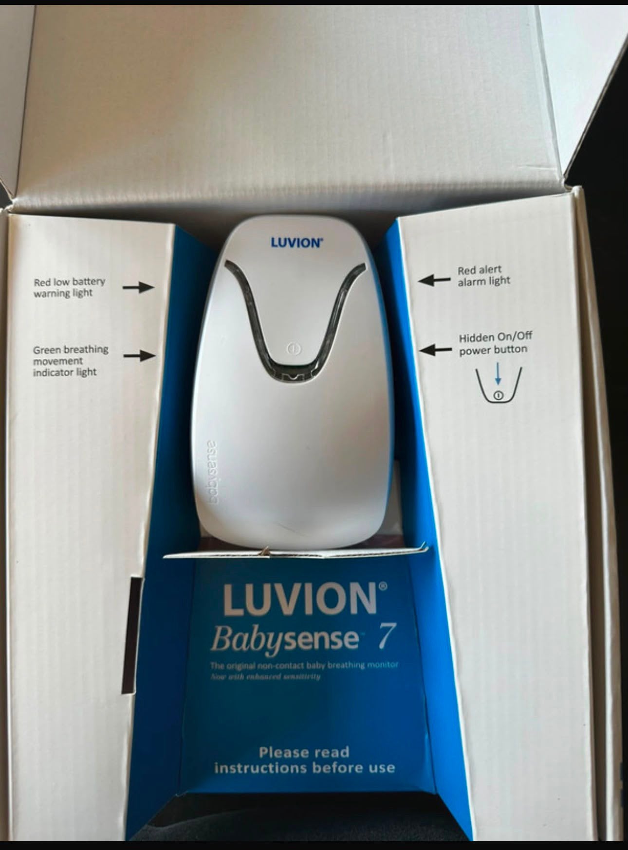 LUVION Babysense ademhalingsmonitor 7 sensormatje 2 stuks, Kinderen en Baby's, Ophalen of Verzenden, Gebruikt, 250 meter of meer