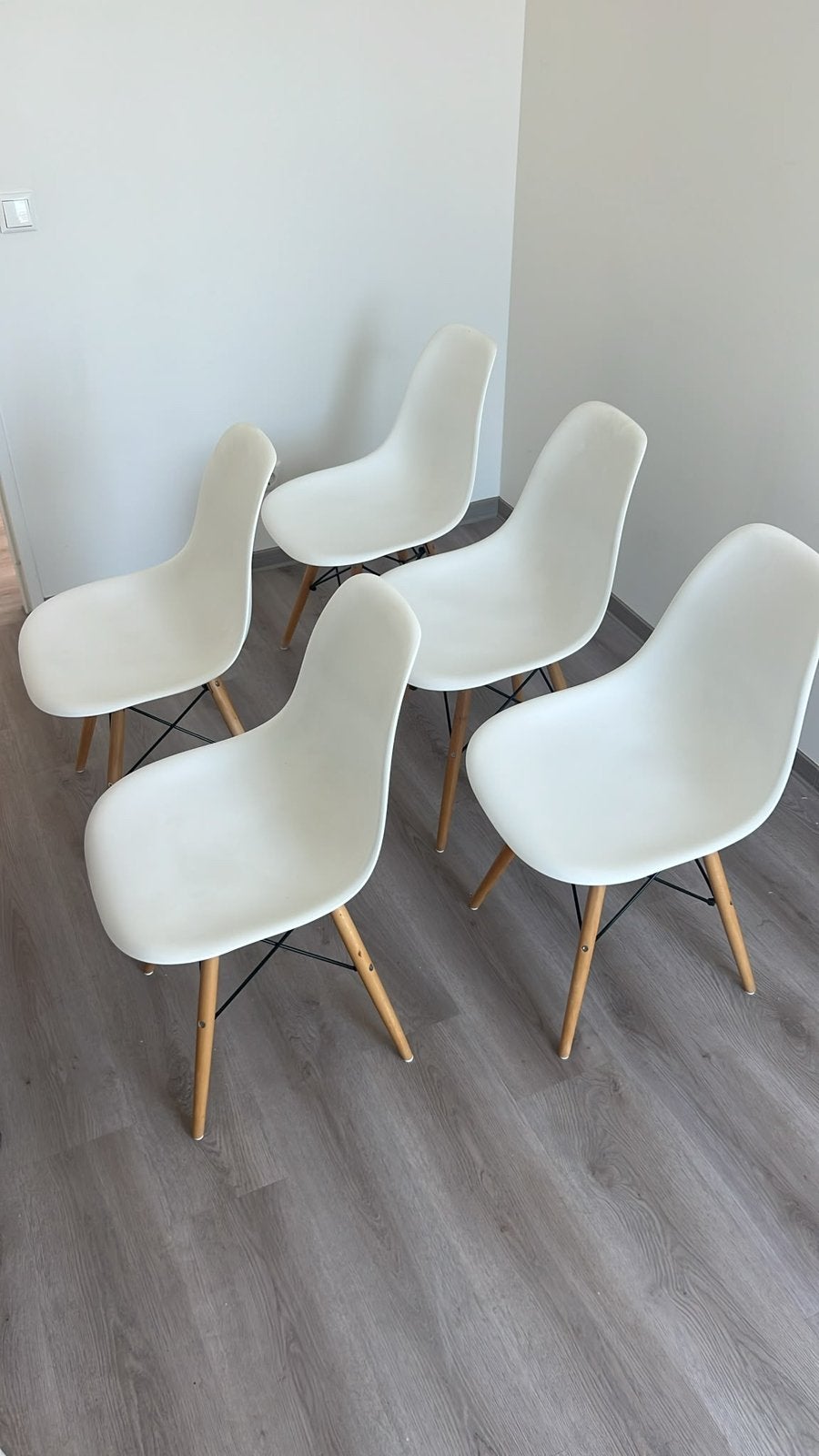 5 Ikea stoelen, Huis en Inrichting, Stoelen, Ophalen, Gebruikt, Wit, Vijf, Zes of meer stoelen