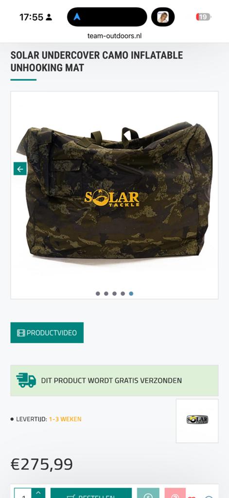 SOLAR SOLAR UNDERCOVER CAMO INFLATABLE UNHOOKING MAT, Watersport en Boten, Hengelsport | Karpervissen, Ophalen, Nieuw, Overige typen