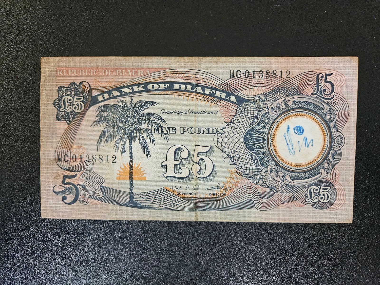 Biafra pick 6a 1968-69 beschreven, Postzegels en Munten, Bankbiljetten | Afrika, Verzenden, Overige landen, Los biljet