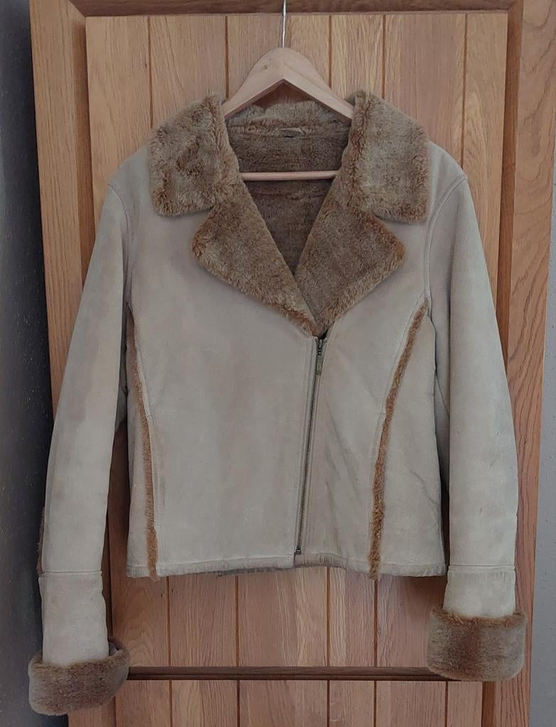 Stijlvolle beige  jas - Maat 44, Ophalen, Beige, Maat 42/44 (L), Onbekend
