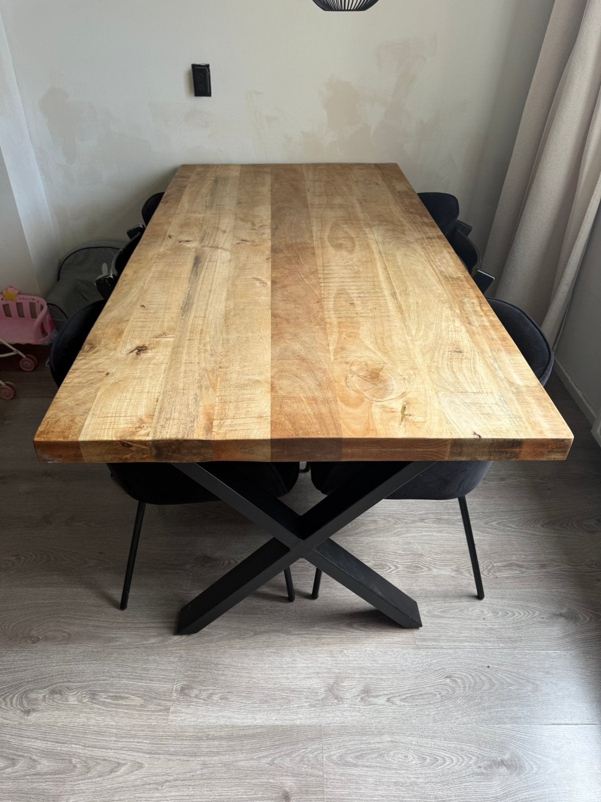 Mango houten tafel, Ophalen, 200 cm of meer, 50 tot 100 cm, Zo goed als nieuw