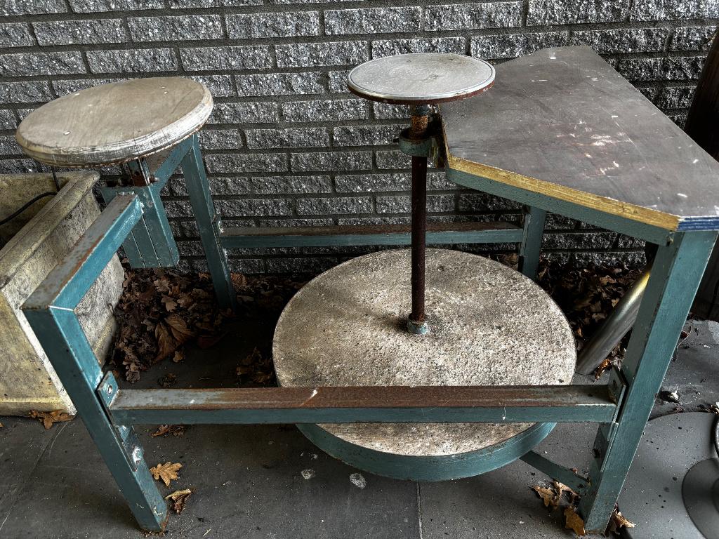 Pottenbakkersschijf, Ophalen, Abstract, Gebruikt, Groen
