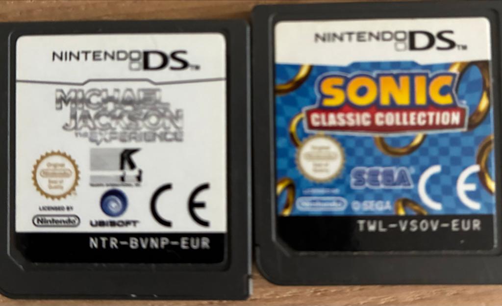 Nintendo DS Games: Michael Jackson & Sonic Collection, Spelcomputers en Games, Muziek, Gebruikt, 1 speler, Ophalen of Verzenden