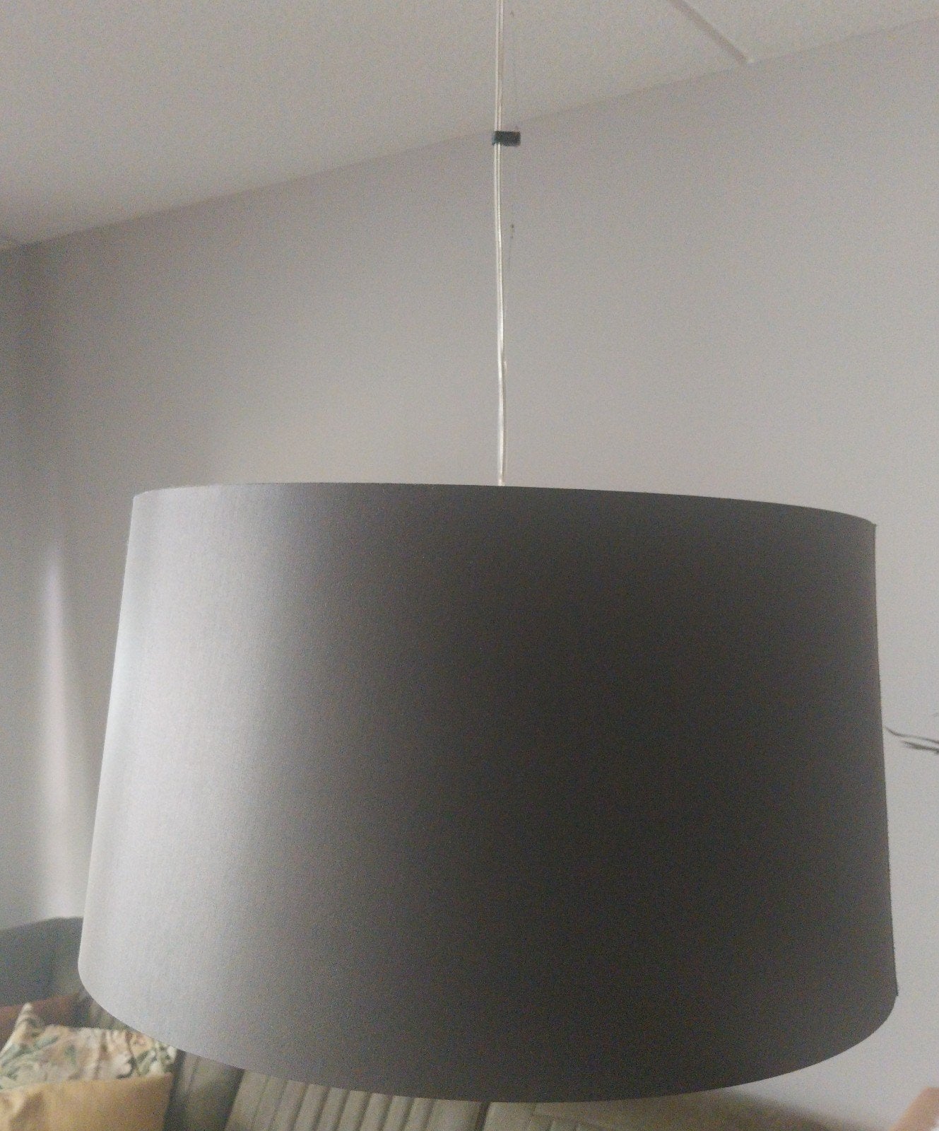 Cylindervormige stoffen hanglamp, Ophalen, Gebruikt
