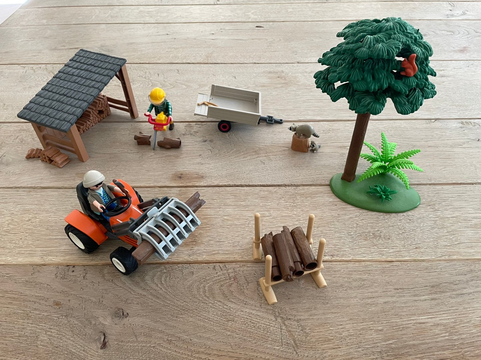 Playmobil Houthakkers met hut., Ophalen, Zo goed als nieuw, Complete set, Figuren