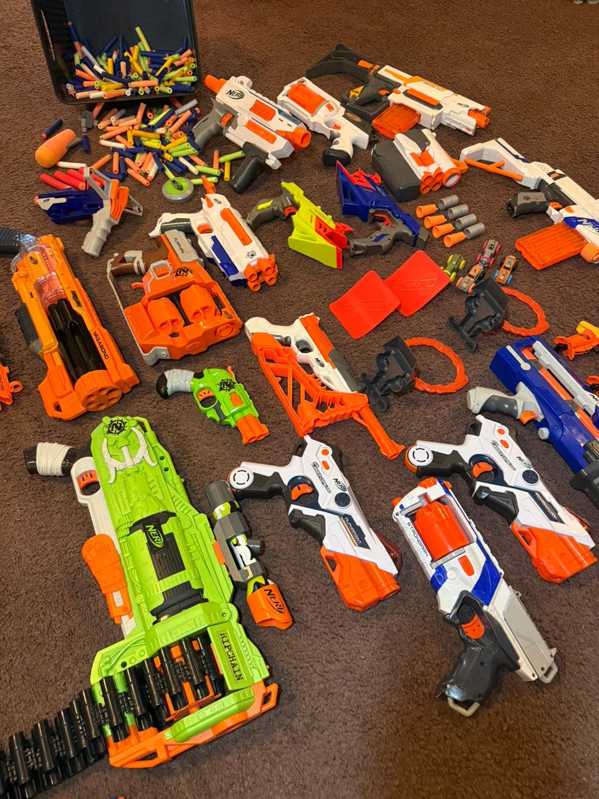 Grote Verzameling Nerf Blasters/ Accessoires – Complete Lot!, Ophalen of Verzenden, Zo goed als nieuw