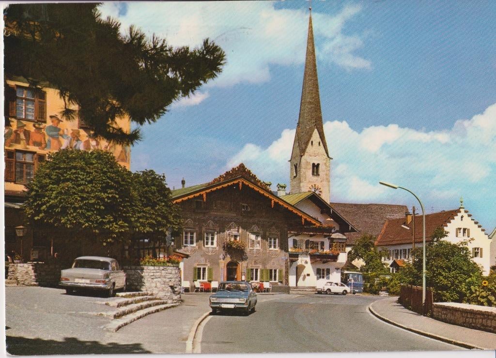 Duitsland, Garmisch Partenkirchen met auto's, Ophalen of Verzenden, 1960 tot 1980, Gelopen, Duitsland