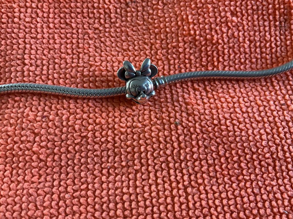 Pandora Disney Mini Muis, Sieraden, Tassen en Uiterlijk, Bedels, Verzenden, Zo goed als nieuw, Zilver, Pandora