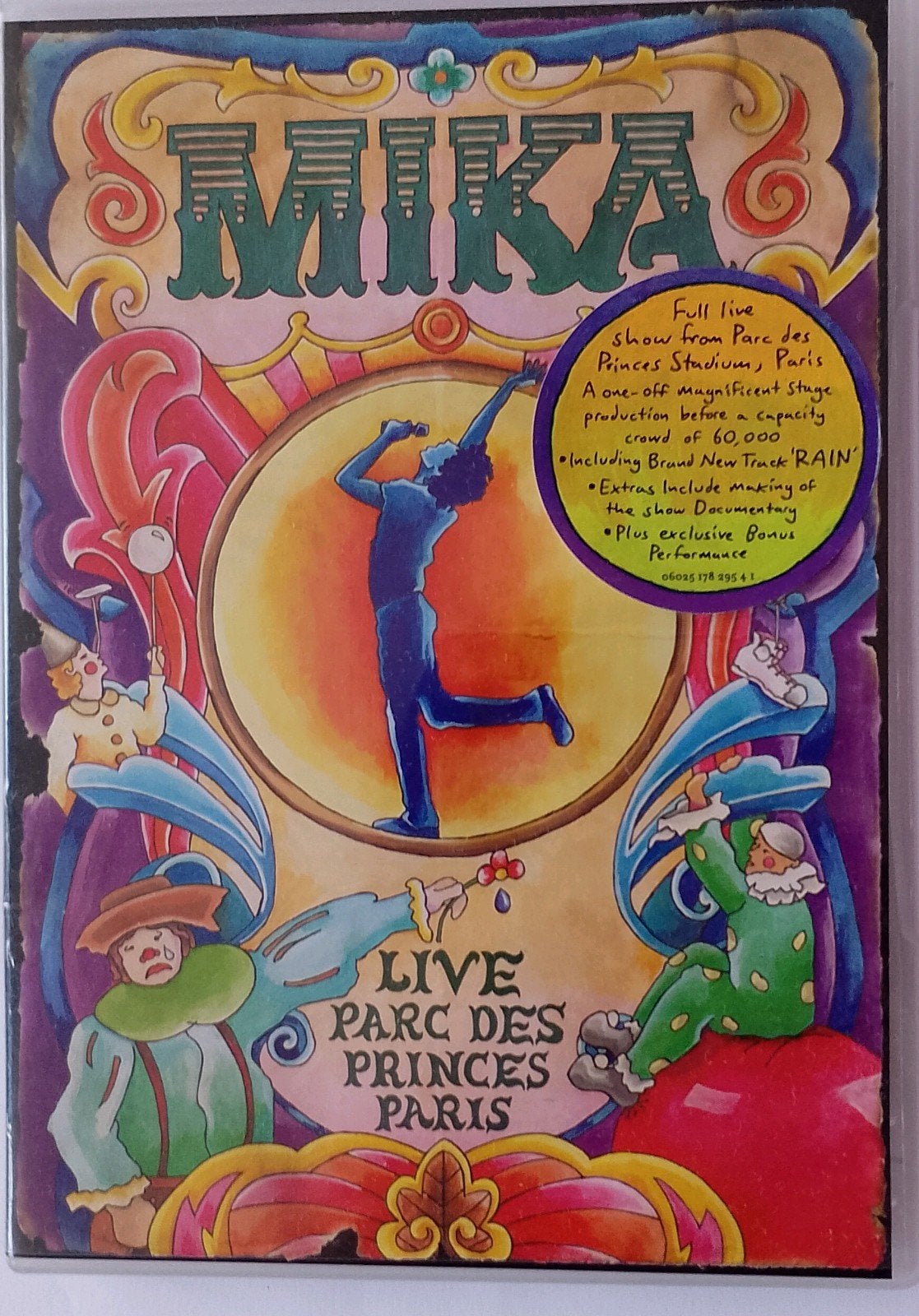 MIKA live Parc des Princes Paris op DVD, Alle leeftijden, Ophalen of Verzenden, Zo goed als nieuw, Inclusief boekje