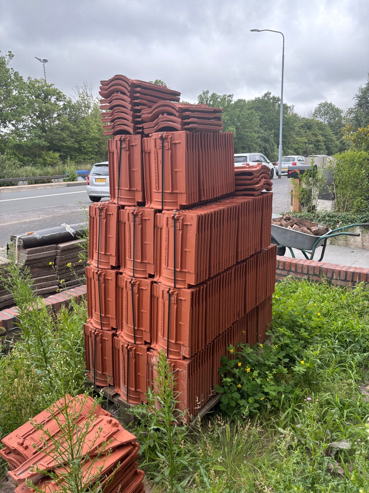 Monier dakpannen VH Natuurrood - Nieuwstaat, Doe-het-zelf en Verbouw, Dakpannen en Dakbedekking, Ophalen, Steen of Klei, Nieuw