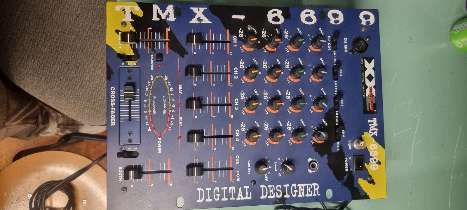 XXL Powersound TMX-6699 DJ Mixer, Ophalen of Verzenden, Zo goed als nieuw, Minder dan 5 kanalen, Microfooningang