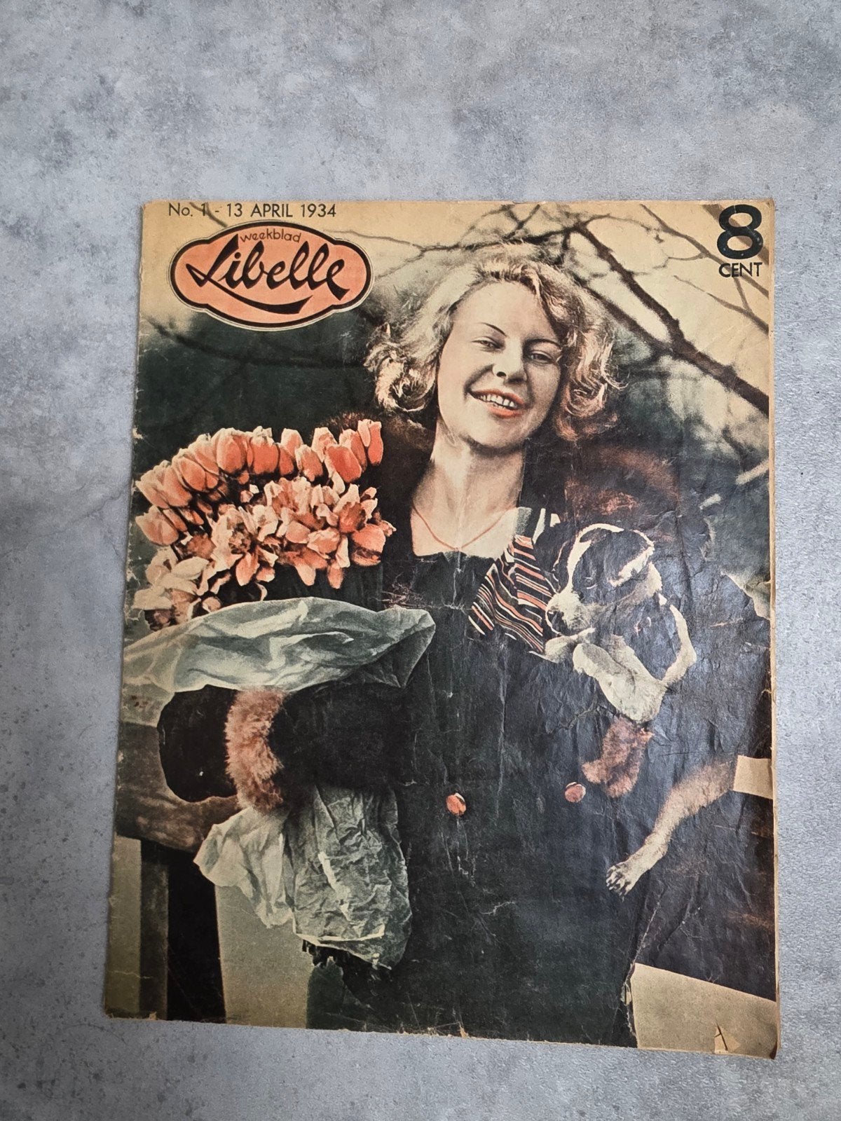 Libelle Tijdschrift - Nummer 1, 13 April 1934 - Vintage, Boeken, Tijdschriften en Kranten, Ophalen of Verzenden, Gelezen, Damesbladen