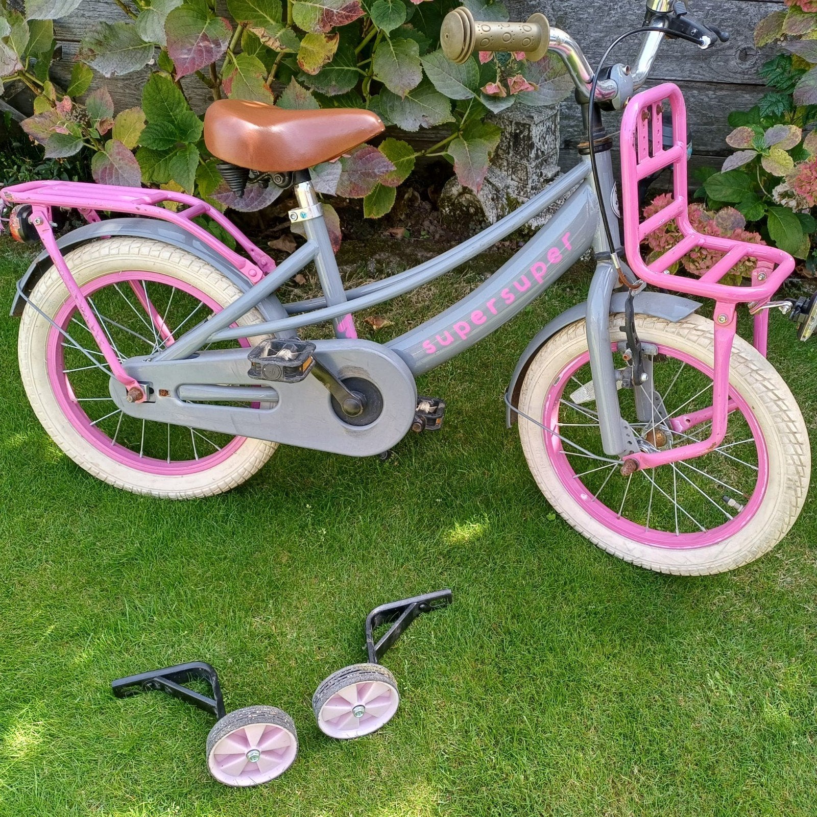 14 inch Kinderfiets met Zijwielen, Ophalen, Zijwieltjes, Gebruikt, Minder dan 16 inch