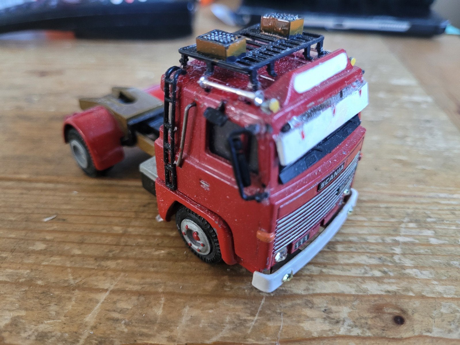 Scania truck, Hobby en Vrije tijd, Modelauto's | 1:50, Tekno, T, Zo goed als nieuw, Tekno