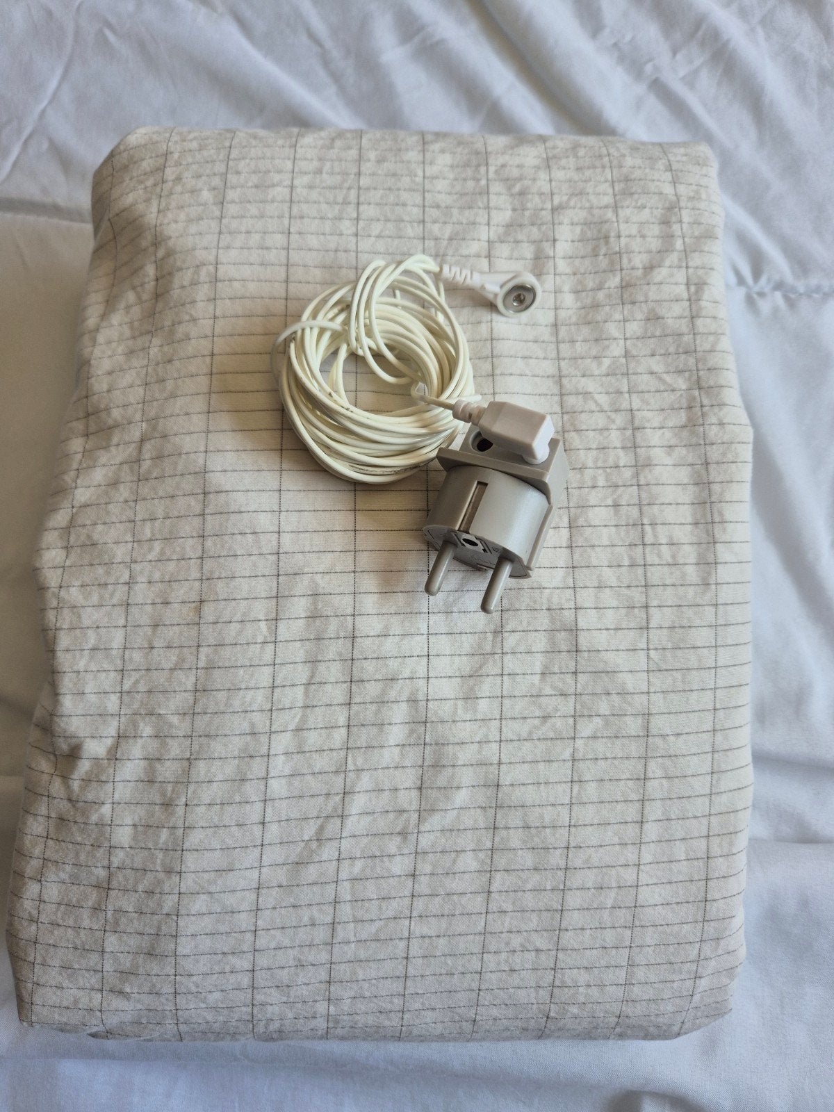 Aardingslaken 180 x 200 met kabel en stekker, Katoen, Tweepersoons, Ophalen of Verzenden, Zo goed als nieuw