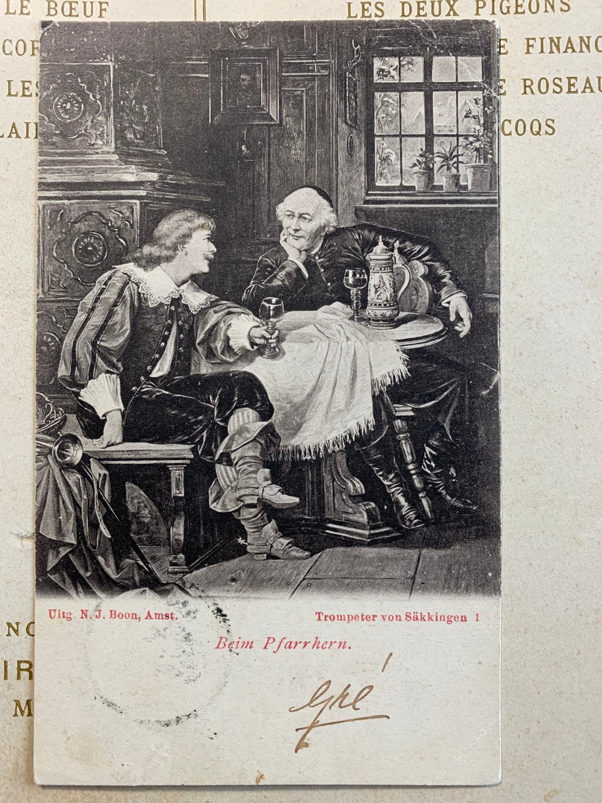 1903 Beim Pfarrhern - bij de pastoor (MC), Ophalen of Verzenden, Voor 1920, Gelopen, Overige thema's