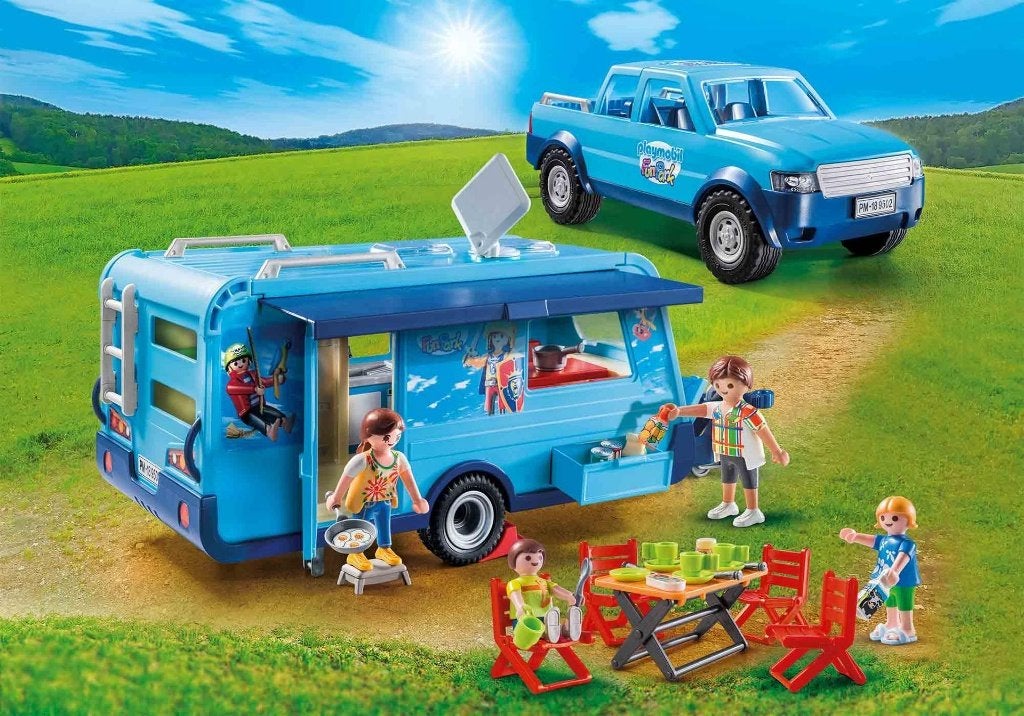 9502 pick up truck met caravan en accessoires, Ophalen of Verzenden, Nieuw, Complete set