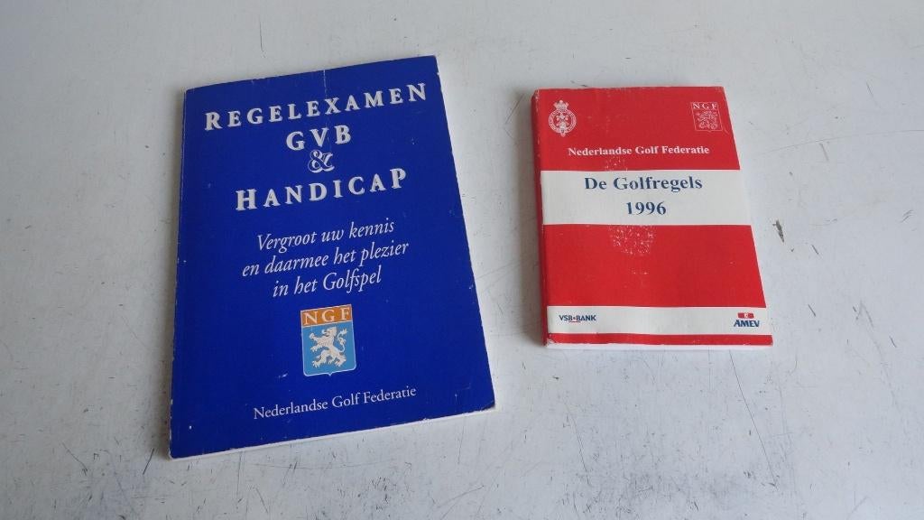 Regelexamen GVB en Handicap NGF en De Golfregels 1996, Ophalen of Verzenden, Gebruikt, Overige typen
