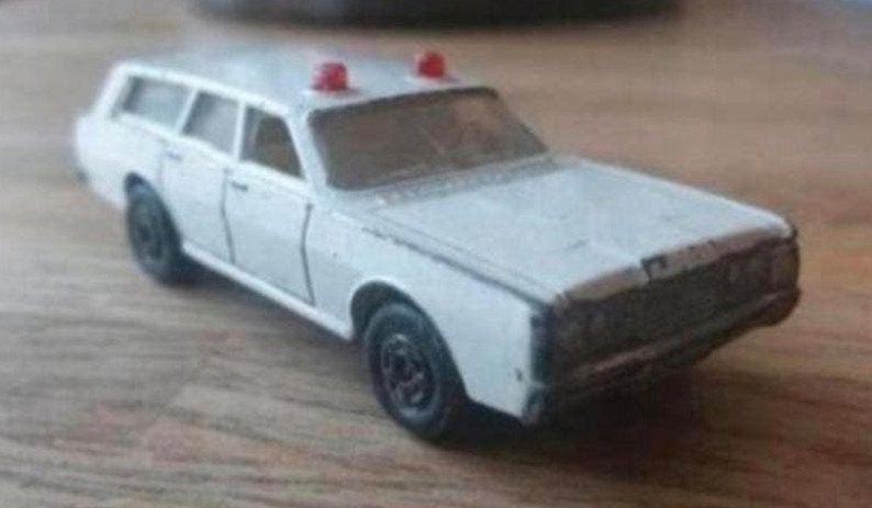 Matchbox Series 55 – Mercury Police Car (1971), Hobby en Vrije tijd, Ophalen of Verzenden, Gebruikt, Auto