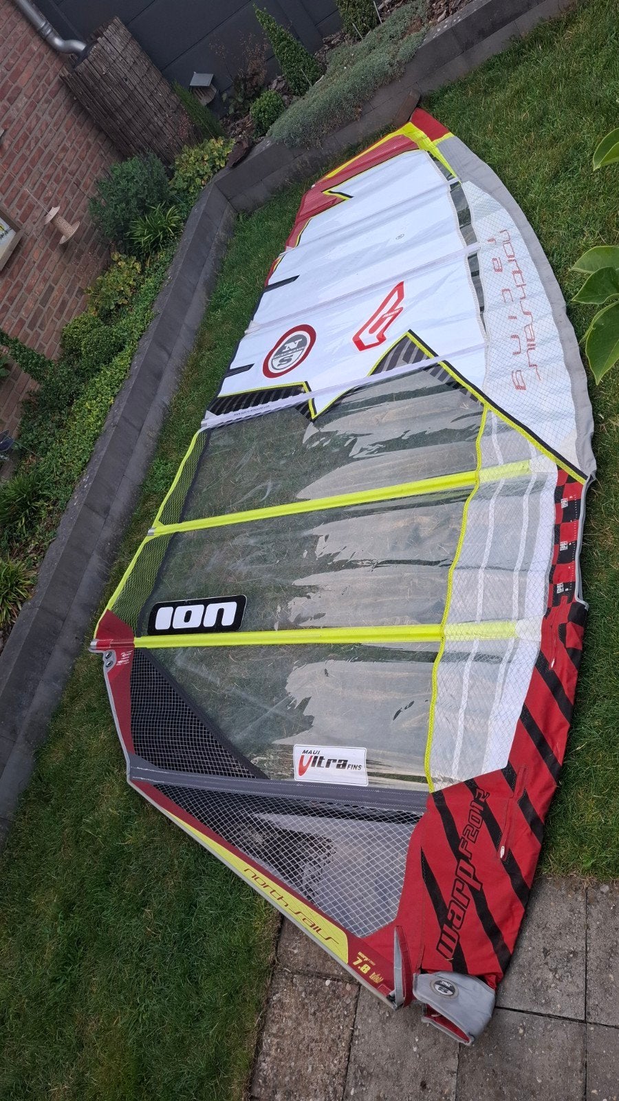 North Sails Warp F2012 7.8m² windsurfzeil, Ophalen, 6.5 m² tot 8 m², Zo goed als nieuw, North Sails