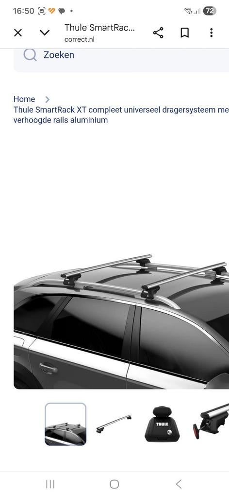 Thule dakdragers voor Volvo S80, Auto diversen, Dakdragers, Ophalen of Verzenden