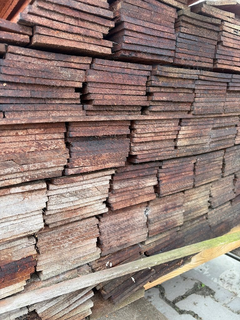 Vijverstrips 6x100 5.00 Angelim, Tuin en Terras, Ophalen, Nieuw, 250 cm of meer, Planken