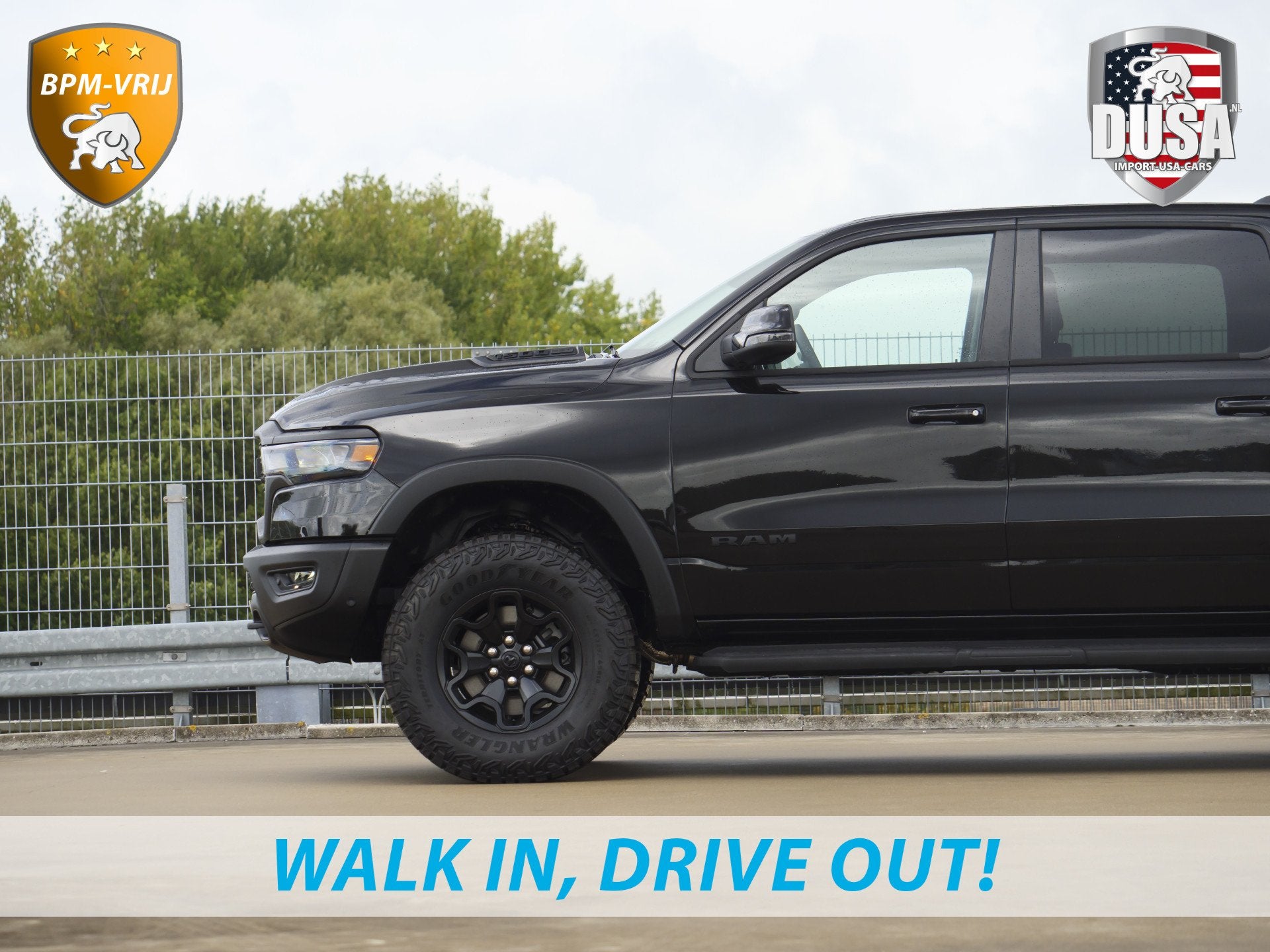 Dodge Ram | 1500 | Rebel | Night | 4x4 | Crew Cab | 3.0L Twi, Auto's, Dodge, Automaat, Zwart, Zwart, Leder