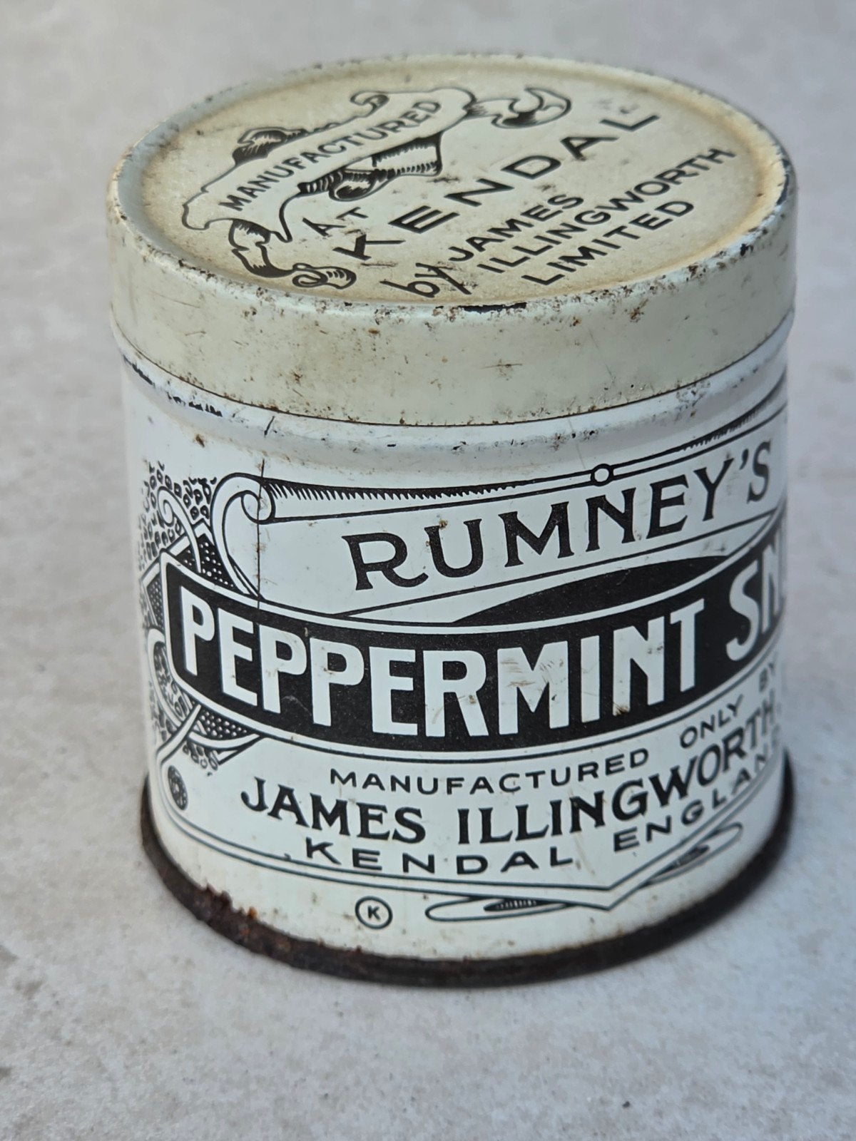 Rumney's Pepermint Snuff Tabak blikje, Verzamelen, Blikken, Ophalen of Verzenden, Gebruikt, Overige