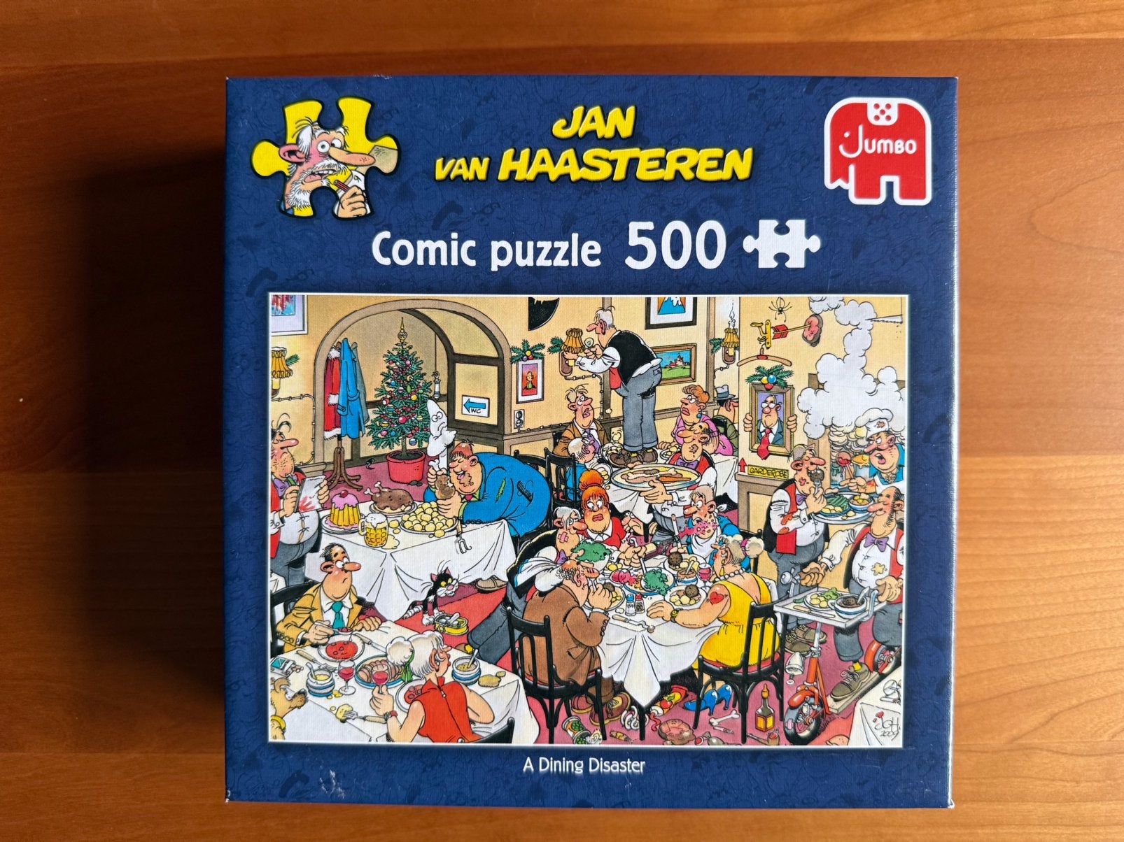 Jan van Haasteren - A Dining Disaster 500 stukjes Compleet, Ophalen of Verzenden, 500 t/m 1500 stukjes, Zo goed als nieuw, Legpuzzel