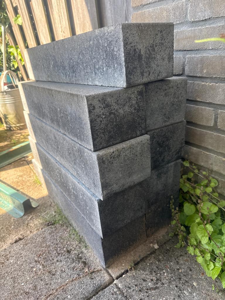 Donkergrijze betonnen opsluitbanden 60x14x11 cm, Tuin en Terras, Bielzen en Borders, Ophalen, Nieuw