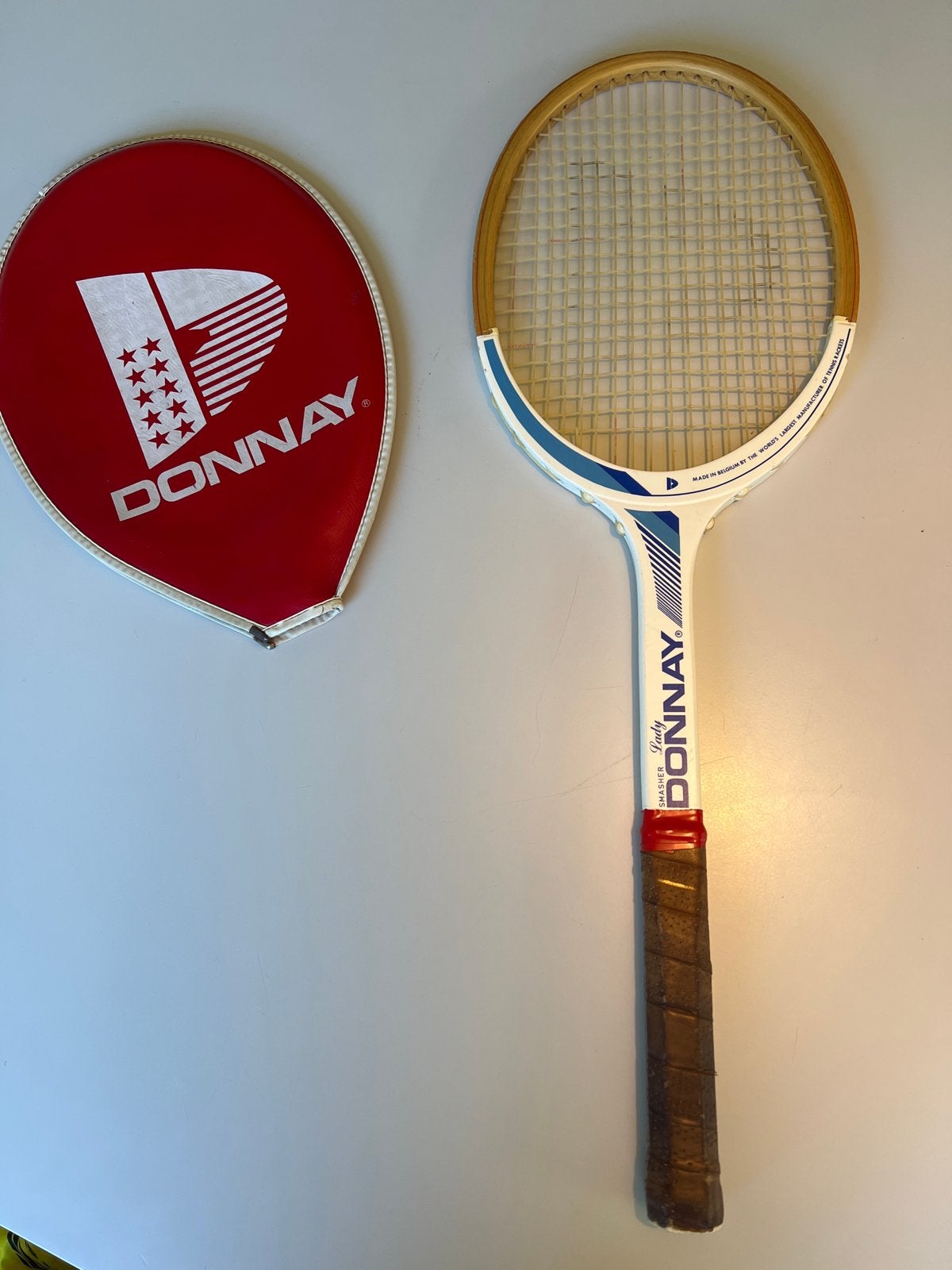 Vintage Donnay Lady Smasher tennisracket met hoes, Ophalen of Verzenden, Zo goed als nieuw, Racket, Dunlop