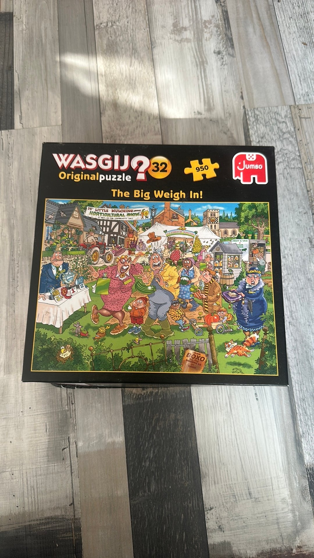 Puzzel Wasgij? The big weigh in! 950 stukjes, Ophalen of Verzenden, 500 t/m 1500 stukjes, Zo goed als nieuw