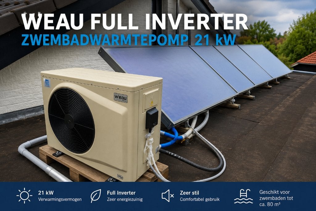W'eau Full Inverter zwembadwarmtepomp 21 kW WFI-021, Ophalen, Zo goed als nieuw, Zwembadpomp