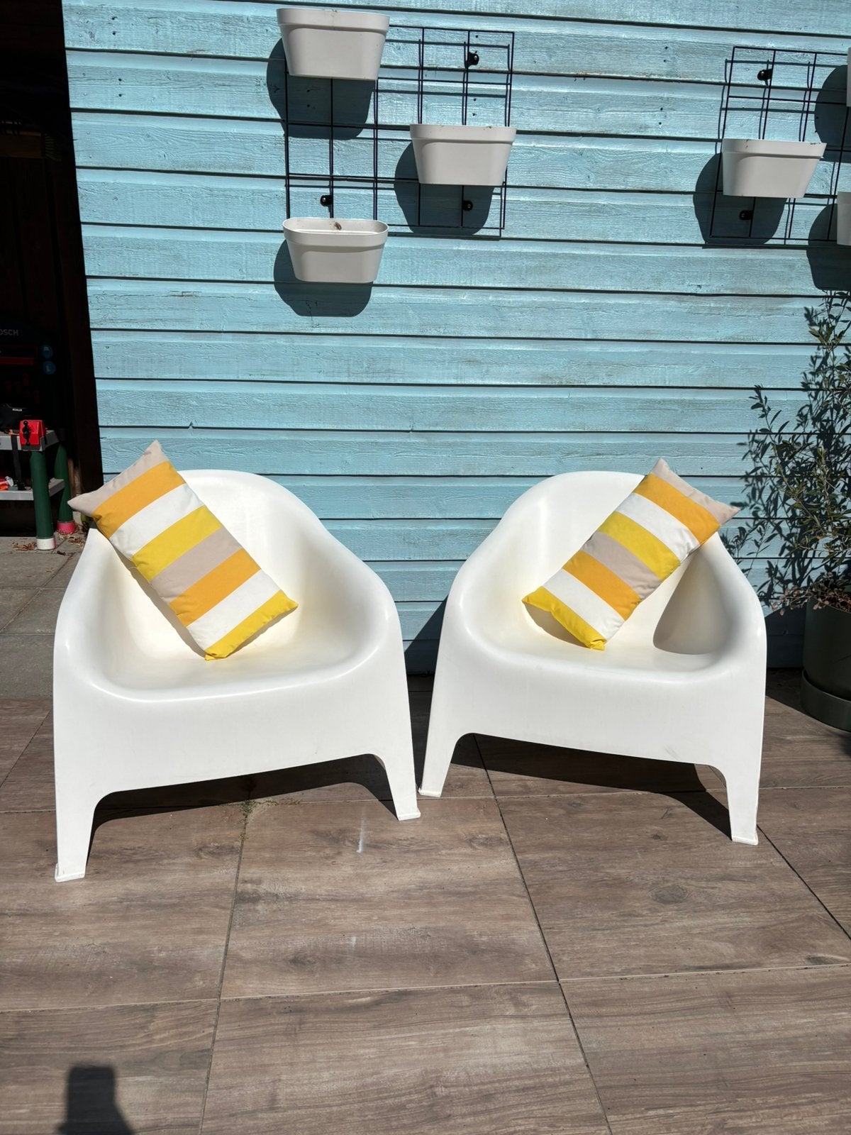 Skarpö tuinstoelen met kussens, Ophalen, Zo goed als nieuw, Kunststof, Stapelbaar