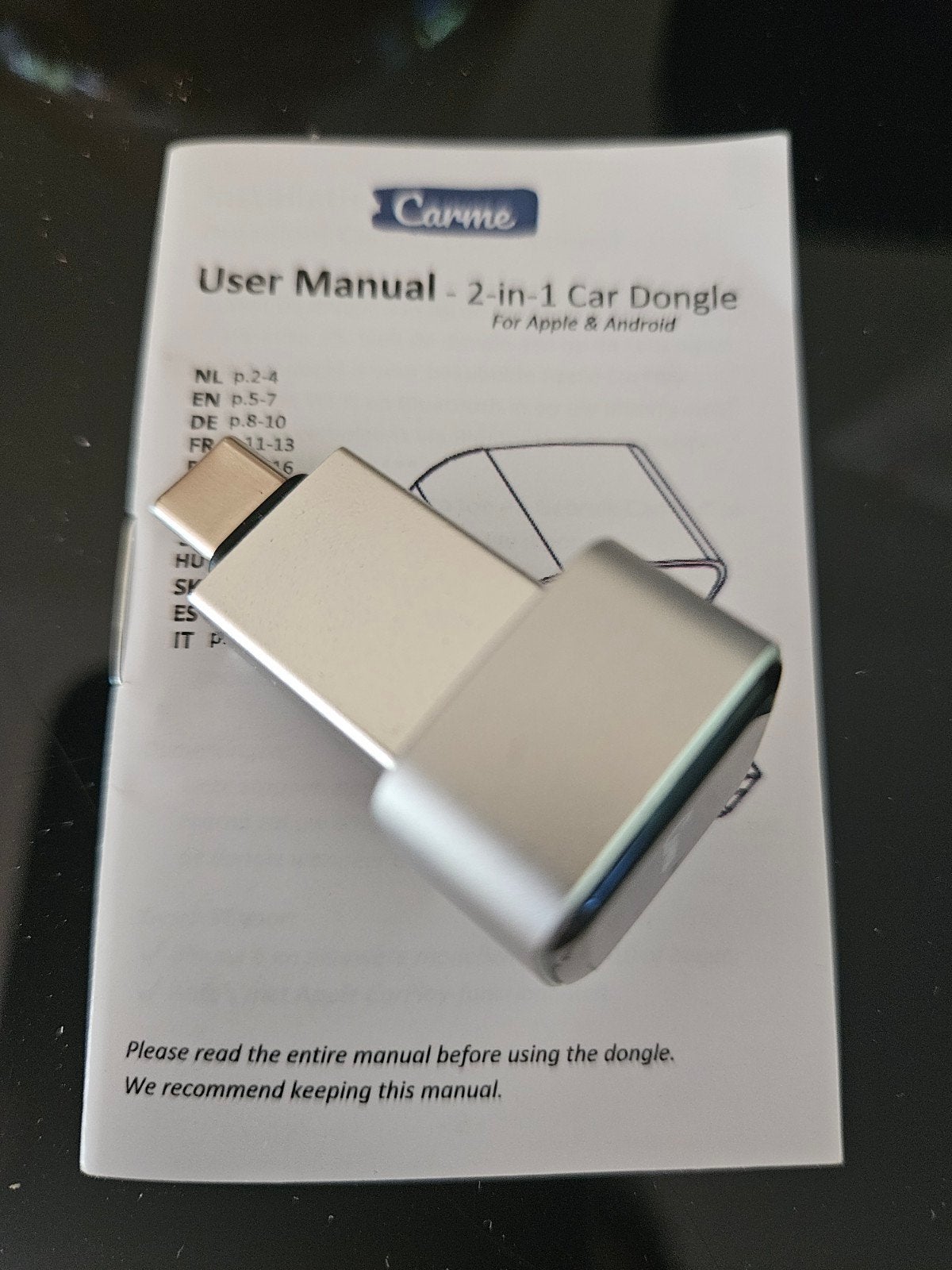 CarMe 2-in-1 Dongle voor Apple CarPlay/Android, Ophalen of Verzenden