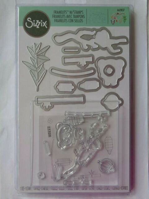 Sizzix framelits die set 11pk w/stamps - oriental elements., Ophalen of Verzenden, Nieuw, Overige thema's, Pons of Mal
