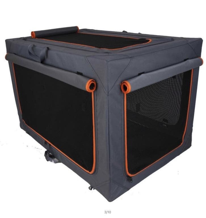 Hondenbech - opvouwbare nylon box Alu Deluxe, Dieren en Toebehoren, Ophalen, Minder dan 65 cm, Hondenhok, Zo goed als nieuw