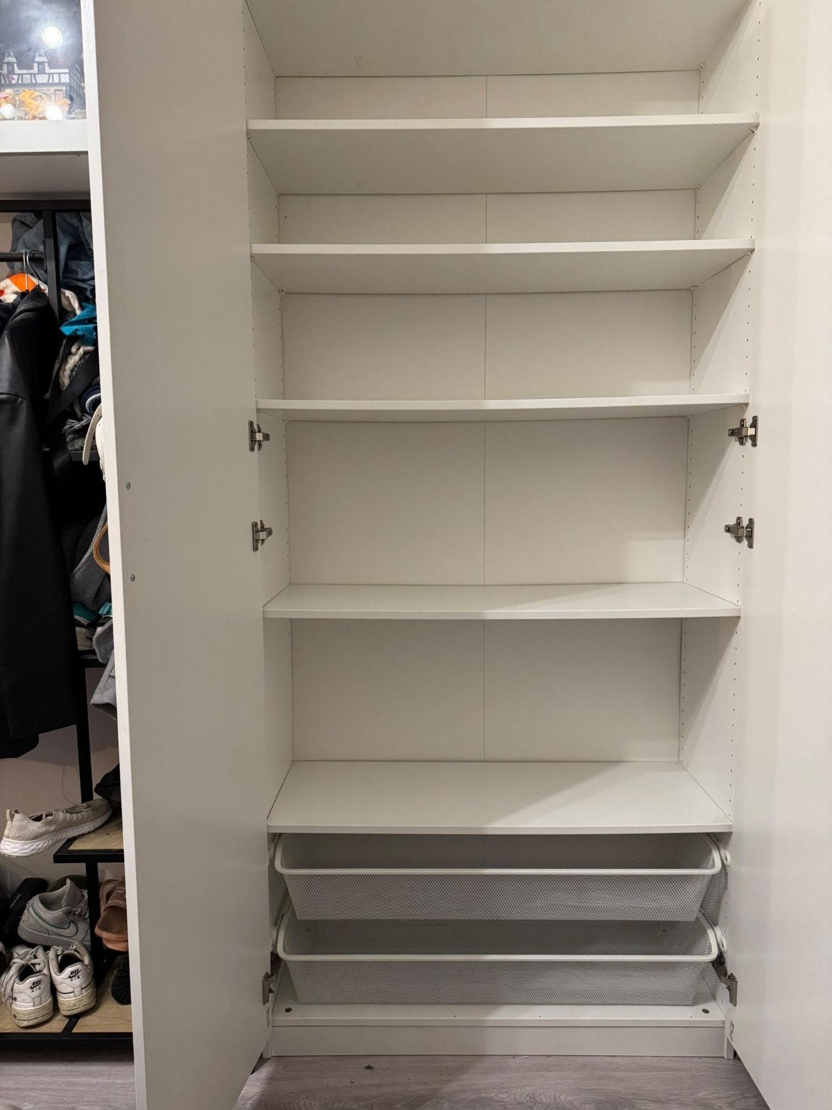 IKEA PAX Kast Wit - 100x35x236 cm, Gebruikt, 200 cm of meer, Met lade(s), 25 tot 50 cm