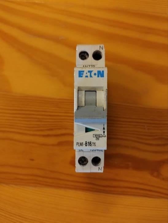 Eaton PLN6 B16 1P+N automaat, Doe-het-zelf en Verbouw, Ophalen, Gebruikt, Overige typen