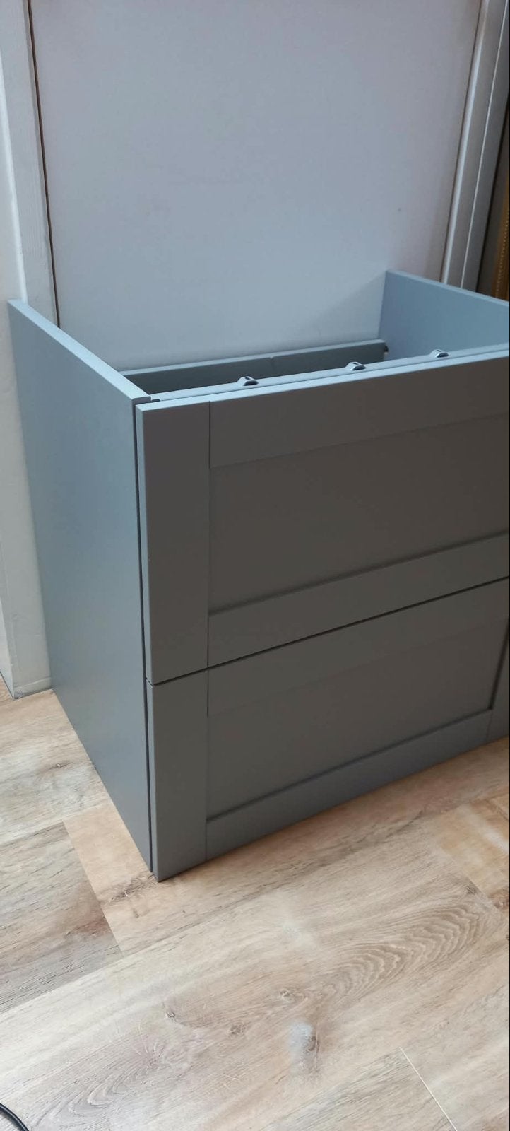 Badkamermeubel met 2 lades - Grijs, Huis en Inrichting, Ophalen, Gebruikt, 1 of 2 laden, 50 tot 100 cm