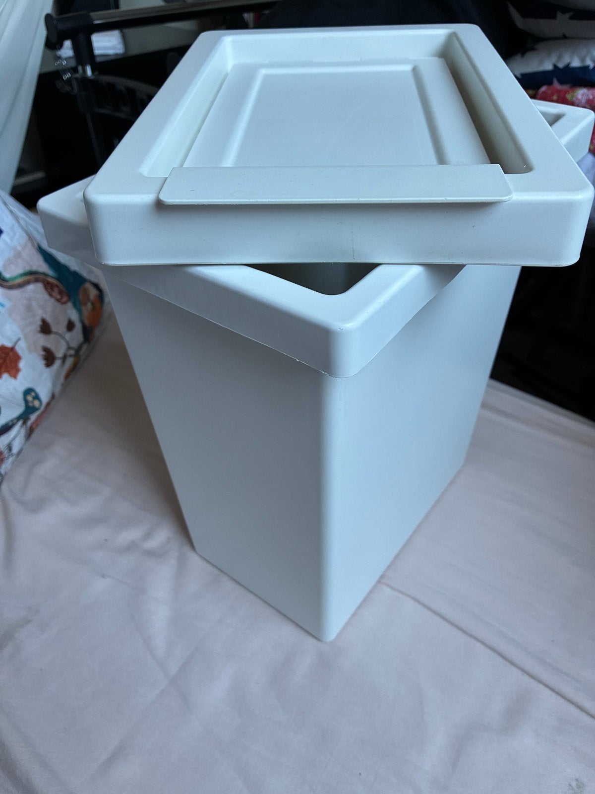 IKEA FILUR Afvalbak met deksel, Wit, 10 Liter, Ophalen, Kunststof, Gebruikt, Minder dan 10 liter